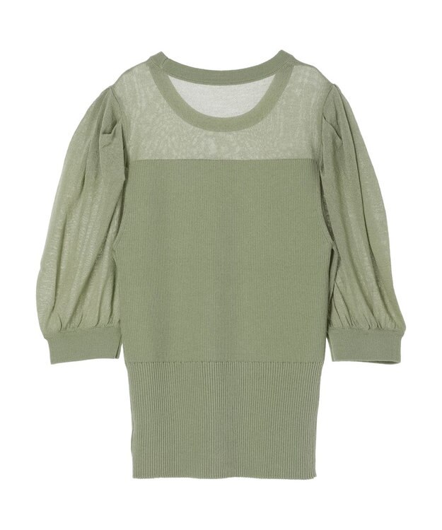 earth music&ecology シアーパワショルニットプルオーバー Mint