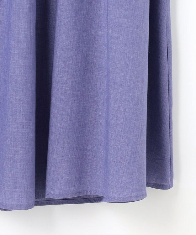 ANY 【ウエストゴム】シャンブレーライクフレアスカート パープル