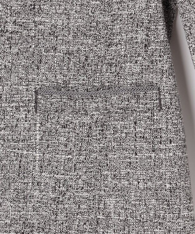 J.PRESS LADIES 【セットアップ対応】Light Tweed ノーカラー ジャケット ブラック系5