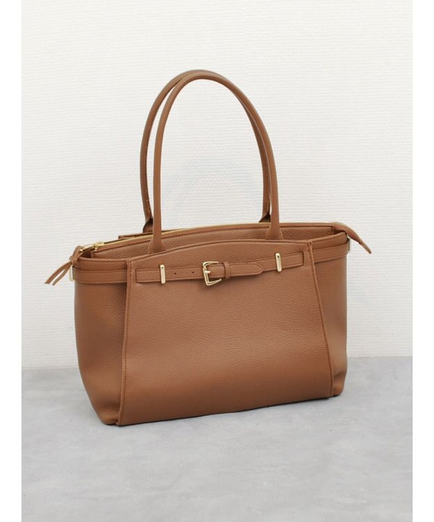 UNBILLION 【テレビ ドラマ着用アイテム】ペルケ perche / WEB限定牛革ソフトA4ベルトトート ブラウン