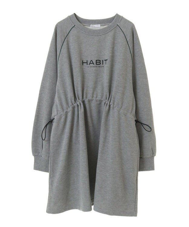 CRAFT STANDARD BOUTIQUE ライン入りロゴチュニック Gray Mixture