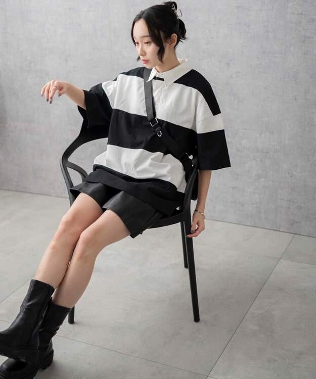 WEGO ビッグラガーシャツ ブラック