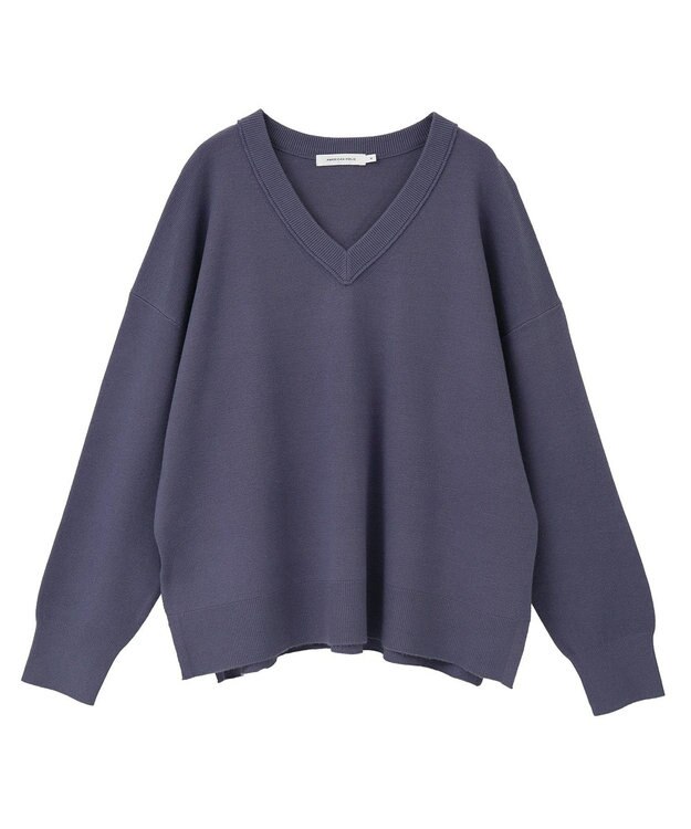 AMERICAN HOLIC バイパチVネックニットプルオーバー Purple