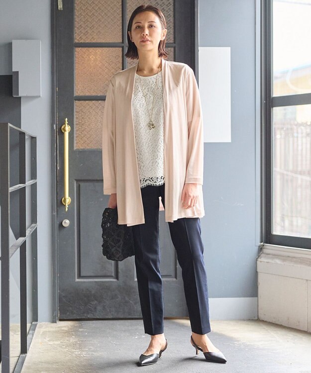 自由区 【ご好評につき新色追加・接触冷感・UVカット・吸水速乾・洗える・XXSサイズあり】シェルタリングドライオックス テーパードパンツ ネイビー系