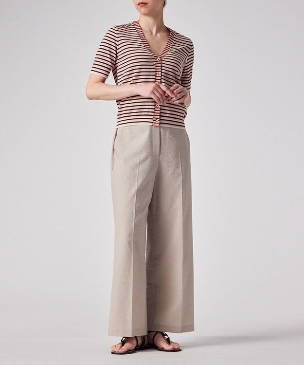 Paul Smith 【洗える】マルチボーダー ニット カーディガン ピンク