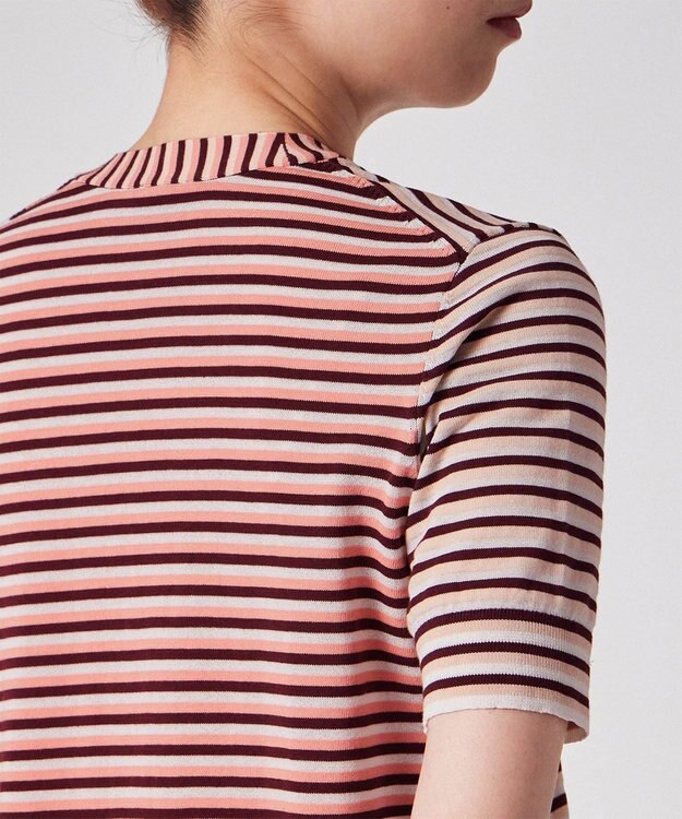 Paul Smith 【洗える】マルチボーダー ニット カーディガン ピンク