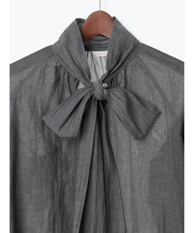 Te chichi シアーデニムボウタイブラウス ブラック