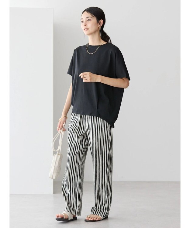 AMERICAN HOLIC 接触冷感裾タックカットプルオーバー Black