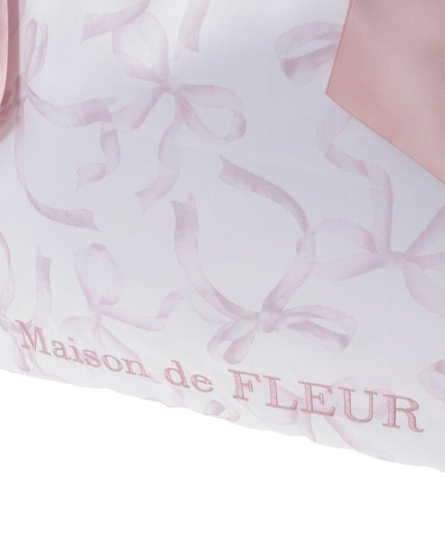 Maison de FLEUR リボン柄ダブルリボントートバッグ Pink