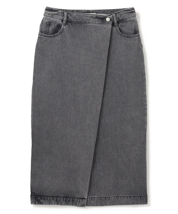 BEIGE， 【洗える・VERY 6月号掲載】FICUS / デニムラップスカート Slate