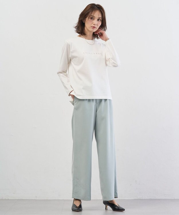 J.PRESS LADIES S メタリックロゴ ロンＴ ホワイト系