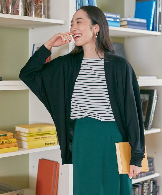 ANY 【UVケア/接触冷感】ドルマンスリーブカーディガン ブラック