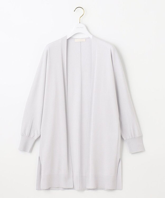 ANY SIS S 【洗える】ドルマンスリーブロング カーディガン ライトグレー
