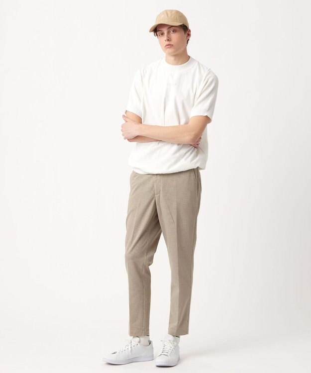 23区GOLF 【23Fondation/MEN】レイヤード風 コンビモックネック ホワイト系