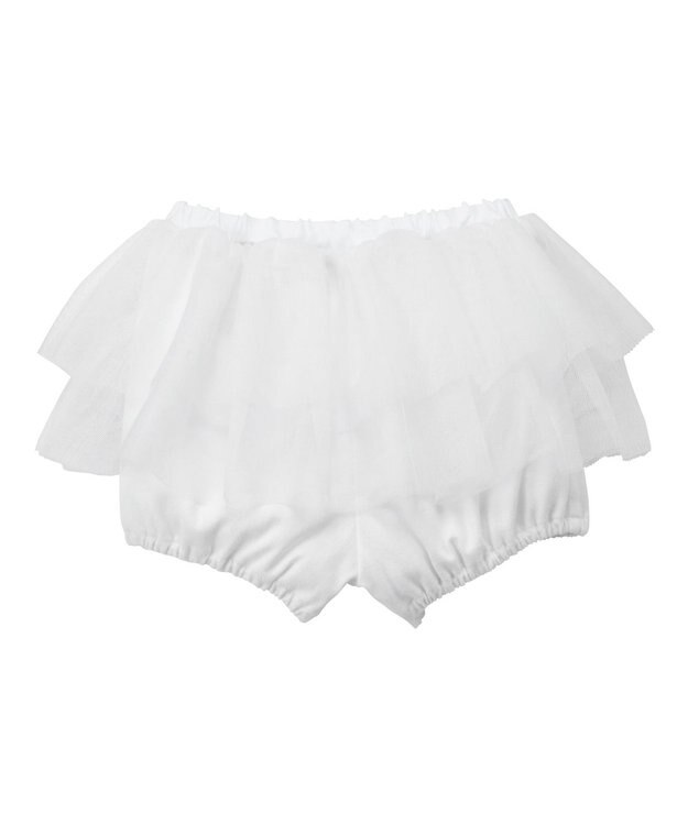 MIKI HOUSE HOT BISCUITS 【70-90cm】 スカート付ブルマ 白