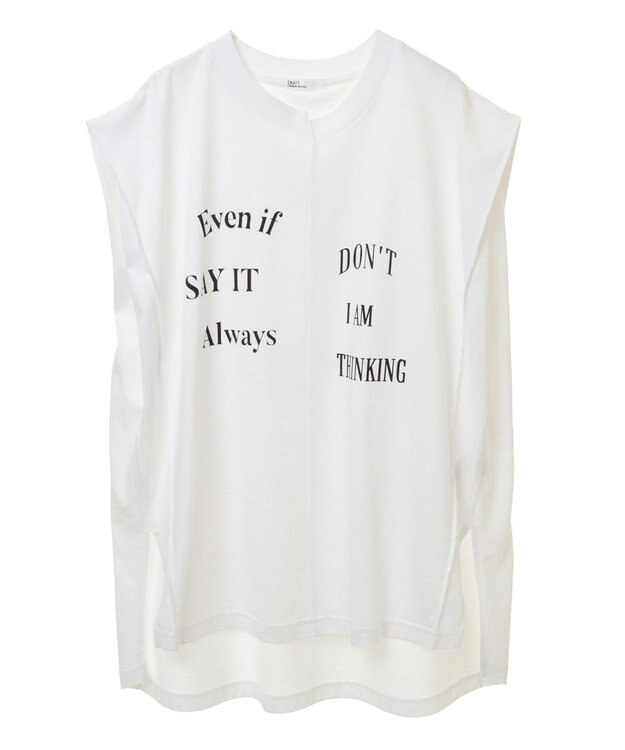 CRAFT STANDARD BOUTIQUE リメイクロゴノースリーブTee Off White