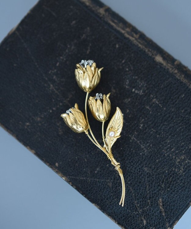 monshiro チューリップブローチ ゴールド