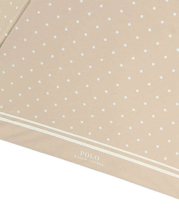 MOONBAT POLO RALPH LAUREN 晴雨兼用日傘 折りたたみ傘 ドット×グログラン／一級遮光 遮熱 UV ベージュ