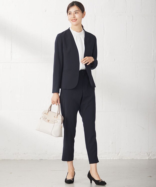 ANY SIS 【美人百花10月号掲載】ハイネックシャーリング ブラウス オフ