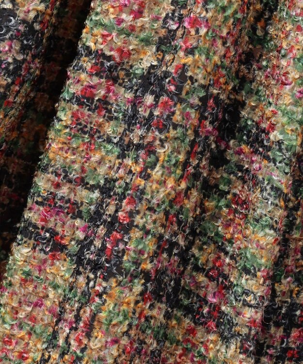 組曲 ギミックチェックツイードスカート イエローミックス系5