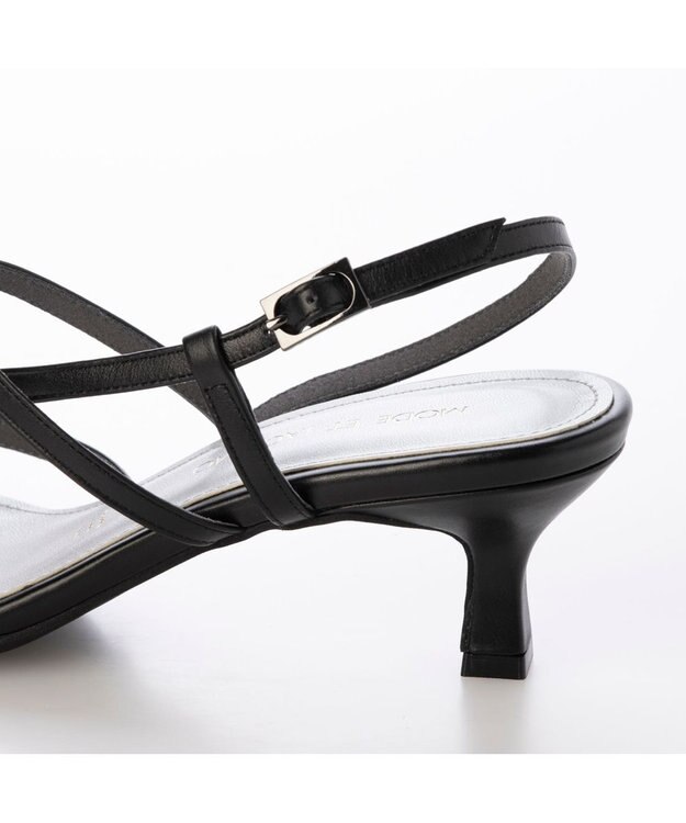 MODE ET JACOMO <MODE ET JACOMO>アシンメトリーストラップサンダル ブラック