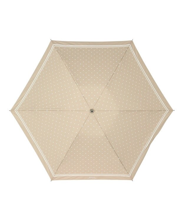 MOONBAT POLO RALPH LAUREN 晴雨兼用日傘 折りたたみ傘 ドット×グログラン／一級遮光 遮熱 UV ベージュ