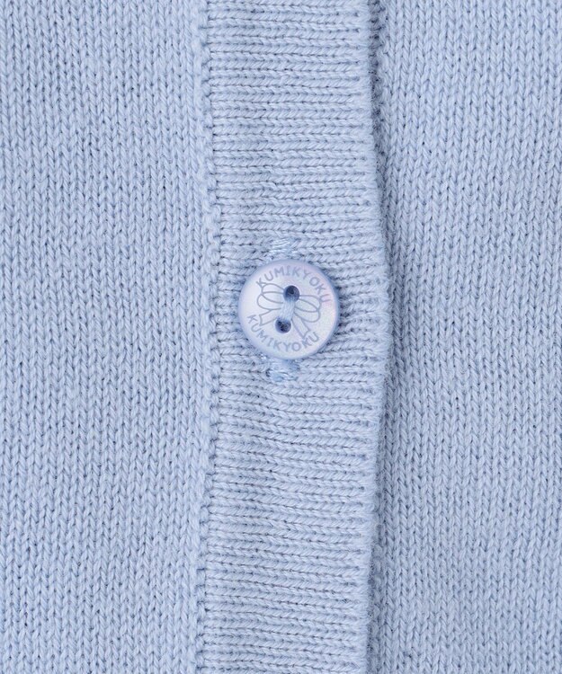 組曲 KIDS 【110-140㎝】リボンカラー カーディガン サックスブルー系