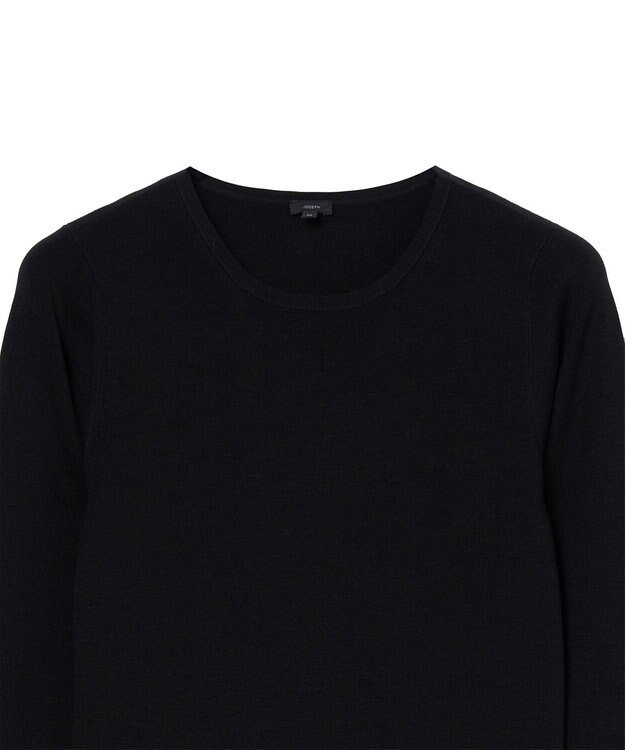 JOSEPH 【WEB&OUTLET限定・洗える】ストレッチシルク　ラウンドネックニット Black