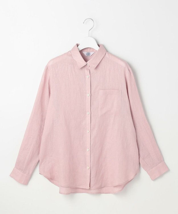 J.PRESS LADIES S 【WEB限定カラーあり・2way】リネン シャツ ブラウス ピンク系