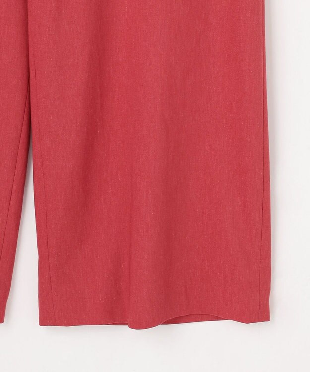 J.PRESS LADIES L 【WEB限定・人気素材・セットアップ対応】セルロースリネンストレッチ ワイドストレート パンツ 【WEB限定】スカーレット系