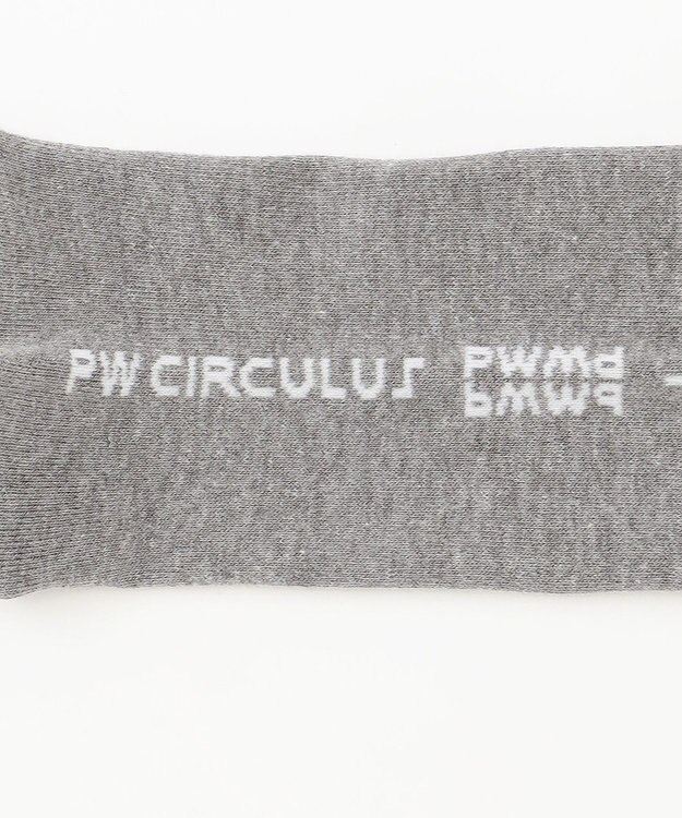 PW CIRCULUS 【WOMEN】【土踏まずをサポート】ロゴポイント ハイソックス グレー系