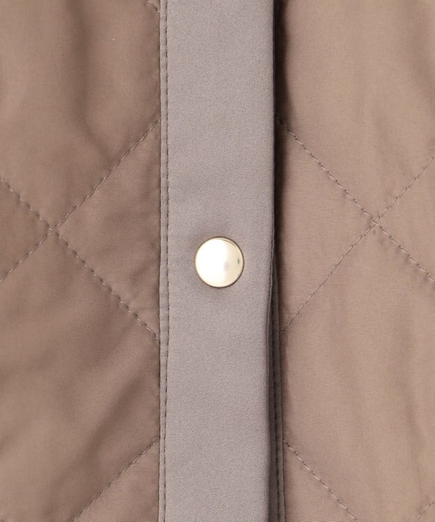 ANY SIS S 【洗える】レディトリミングキルト ブルゾン モカ