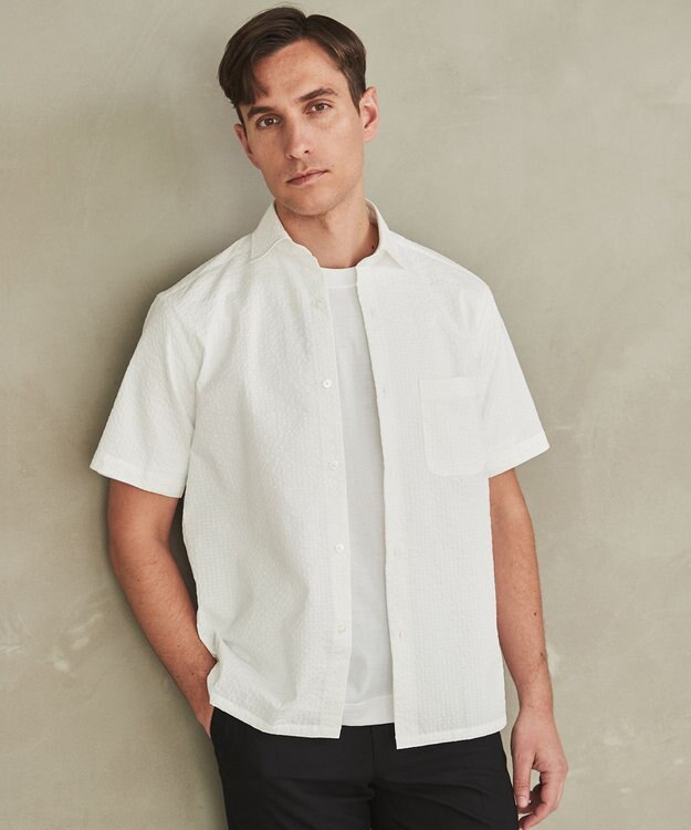 GOTAIRIKU ビジネスインナー/下着兼用【パックT】5.6oz 綿100％ スムース光沢加工 Tシャツ（クルーネック/2枚セット） ホワイト系