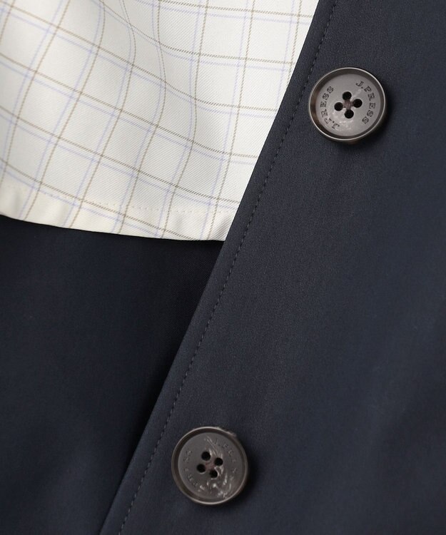 J.PRESS LADIES ドライストレッチ ショート ステンカラー コート ネイビー系