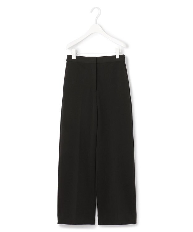 ICB L 【洗える】ミリオーネダンボールニット ワイドストレートパンツ ブラック系