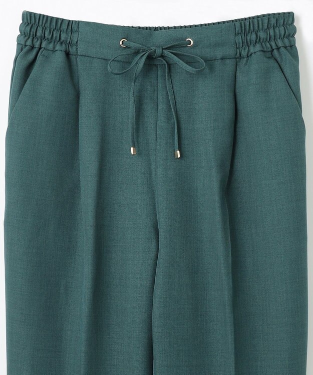 ANY 【セットアップ対応/ウエストゴム】イージィケア美脚テーパードパンツ グリーン