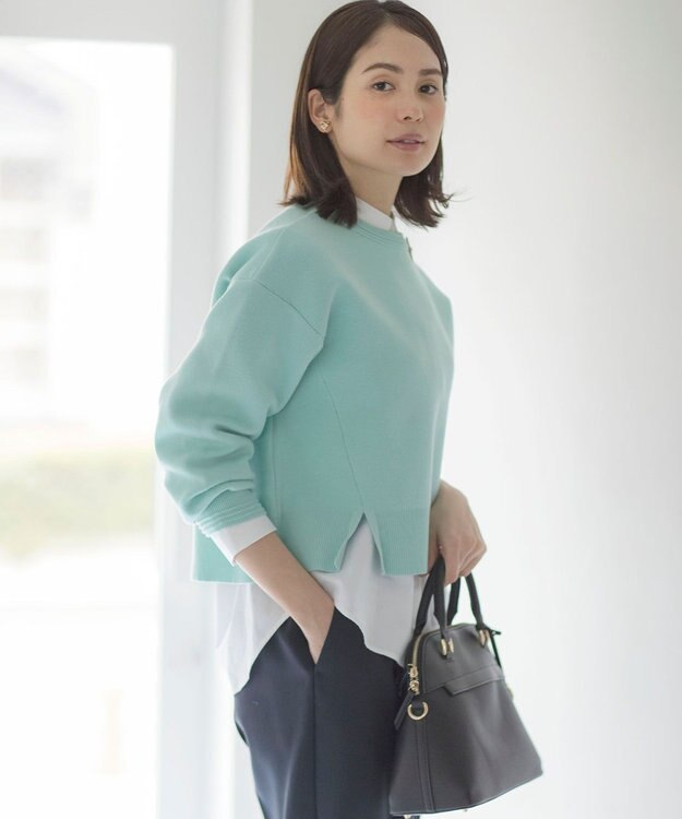 組曲 コットンシャーティング ベーシックシャツ アイボリー系