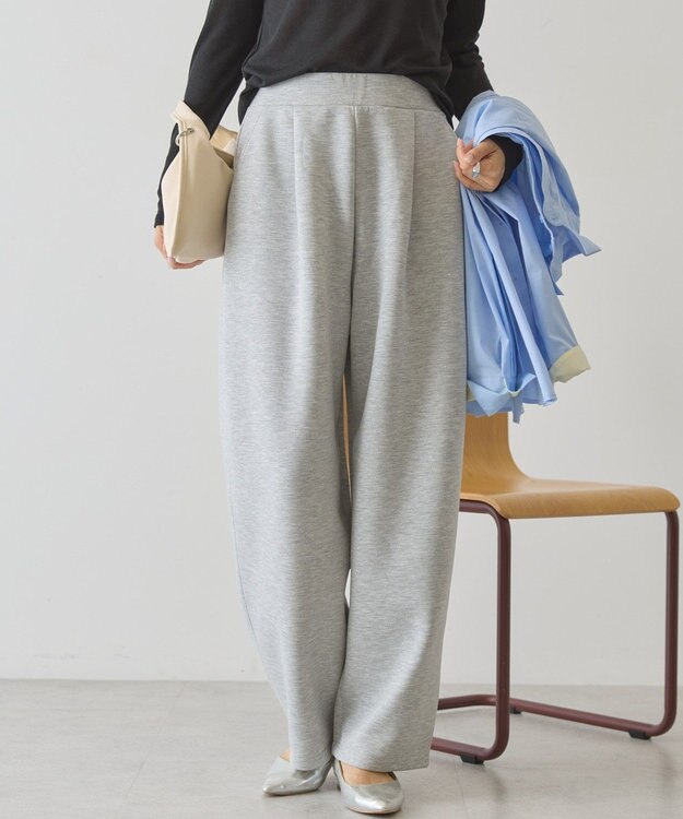 AMERICAN HOLIC フロントタックポンチカーブパンツ Gray Mixture