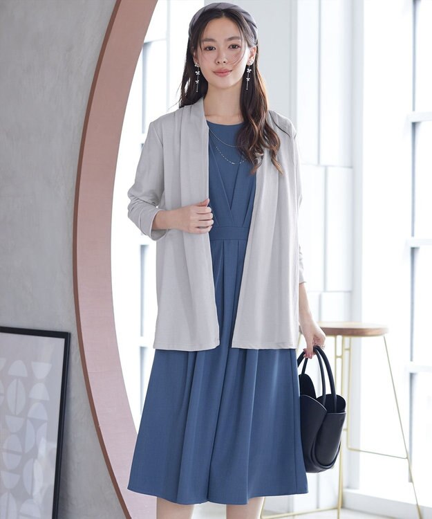 Tiaclasse L 【おのののかさん着用】冷凛(ひやりん)カノコカットソートッパーカーディガン グレー