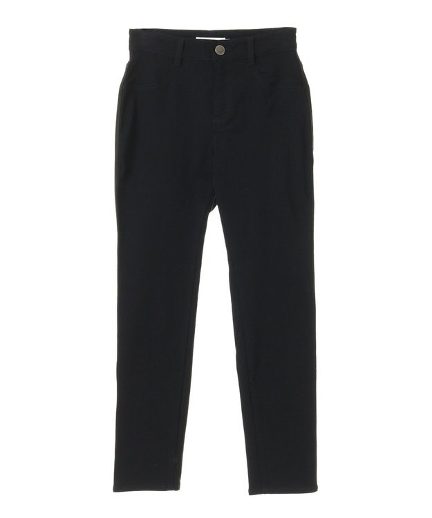 Green Parks 裏起毛ストレッチスキニーパンツ Black