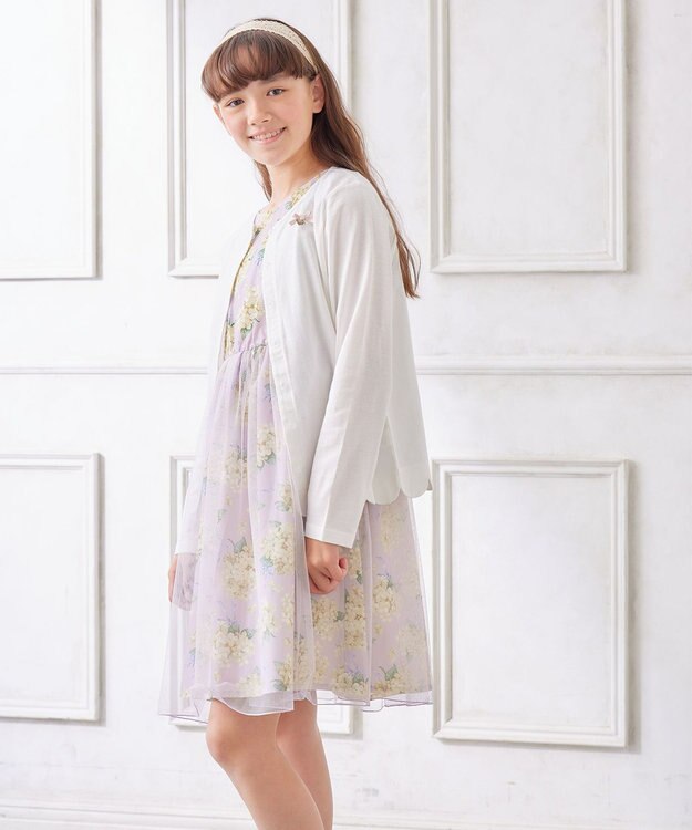 ANY KIDS 接触冷感 UVケア カーディガン エクリュ