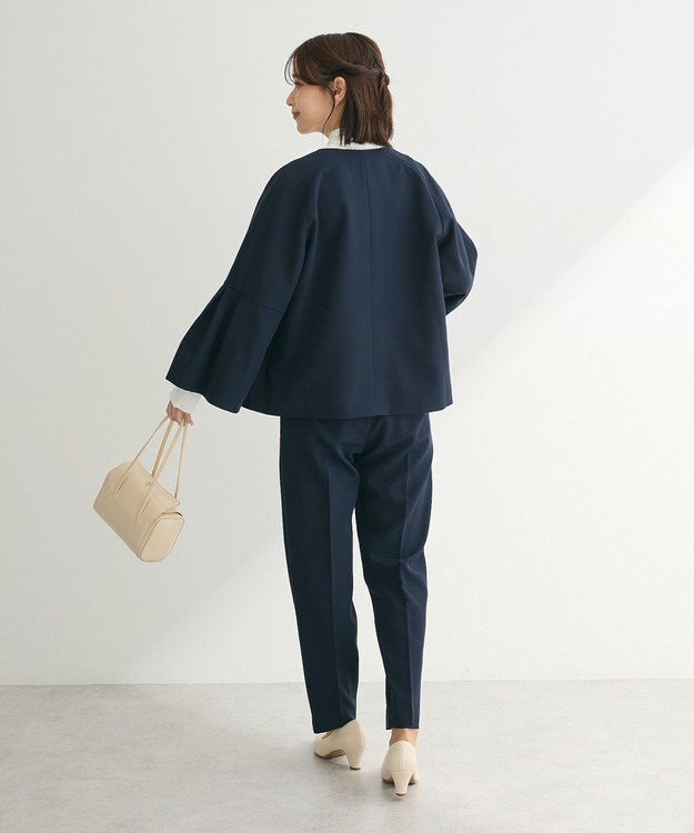 Green Parks ef-de タック袖ラグランジャケット Dark Navy