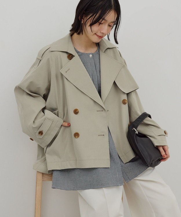 AMERICAN HOLIC 【先行予約】ショートトレンチコート Light Khaki