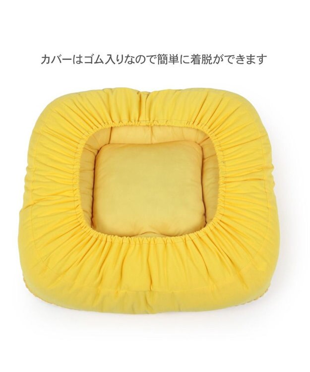 PET PARADISE スヌーピー 75周年 クッション 小型犬 イエロー