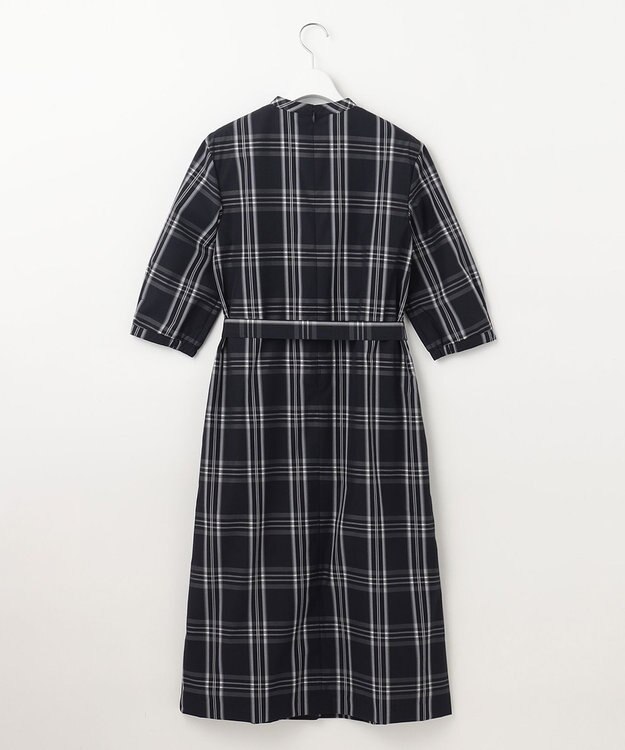 J.PRESS LADIES L 【洗える】コンパクトチェック ワンピース ネイビー系3