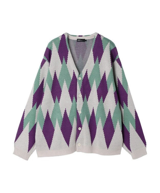 CRAFT STANDARD BOUTIQUE 【男女兼用】アーガイル柄カーディガン2 Purple