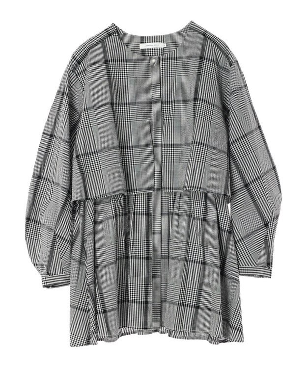 AMERICAN HOLIC サッカーワントーンティアードチュニック Gingham Check