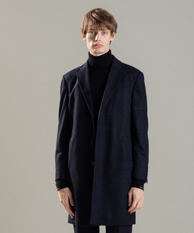 JOSEPH HOMME パッチジャガードジャジー　チェスターコート ネイビー系3