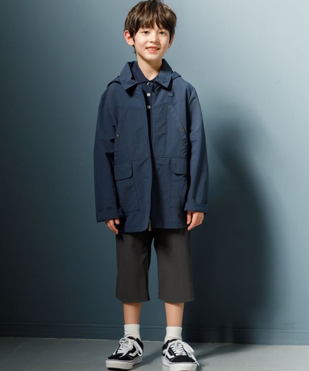 J.PRESS KIDS 【撥水】【100-130㎝】ナイロンストレッチクロス ７分丈パンツ グレー系