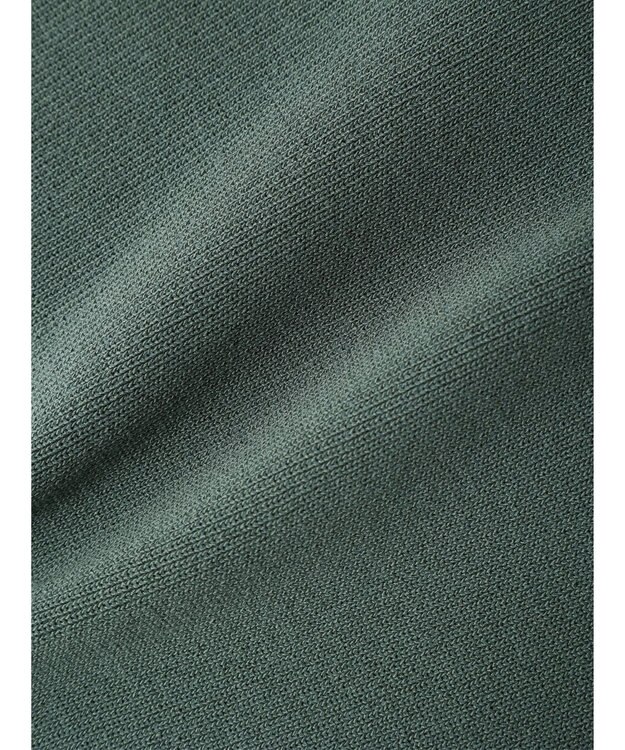 earth music&ecology 総針クルーネックハンソデプルオーバー Green